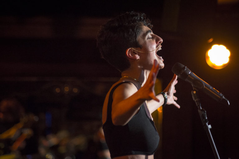 Juliana Yazbeck performing at LAAF 2019 launch. Photo by Jazamin Sinclair