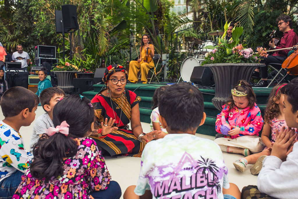 Storytime at Family Day at Liverpool Arab Arts Festival 2023. Image courtesy AB Photography